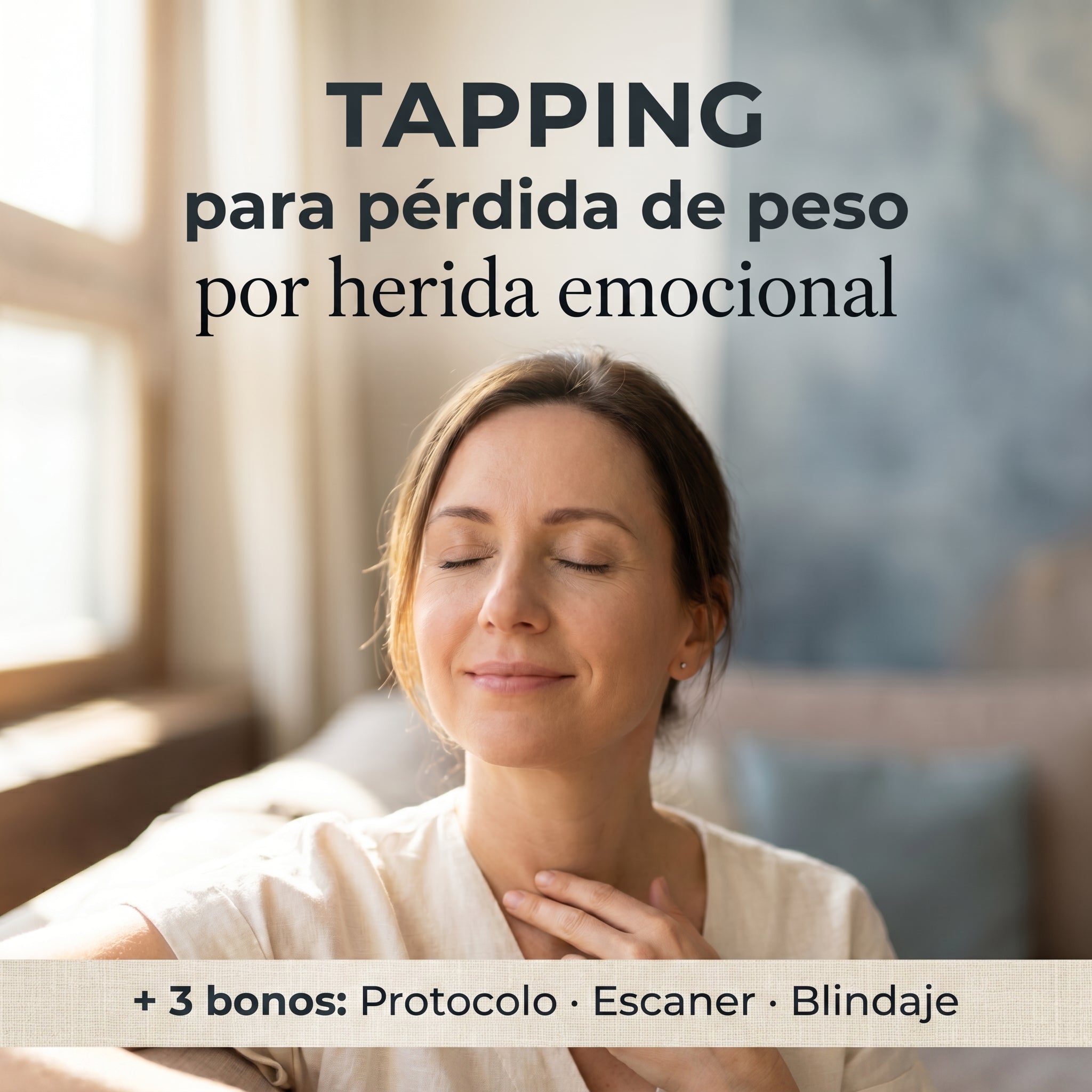 Tapping para Pérdida De Peso por Herida Emocional + 3 Bonos: Protocolo, Escaner y Blindaje
